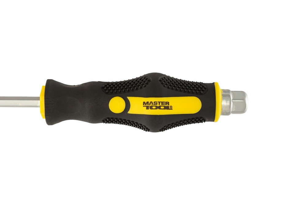 Викрутка ударна шліцева магнітна MASTERTOOL EXTERNAL HEX SL6х100 мм ручка з TPR покриттям 49-6610 view 4