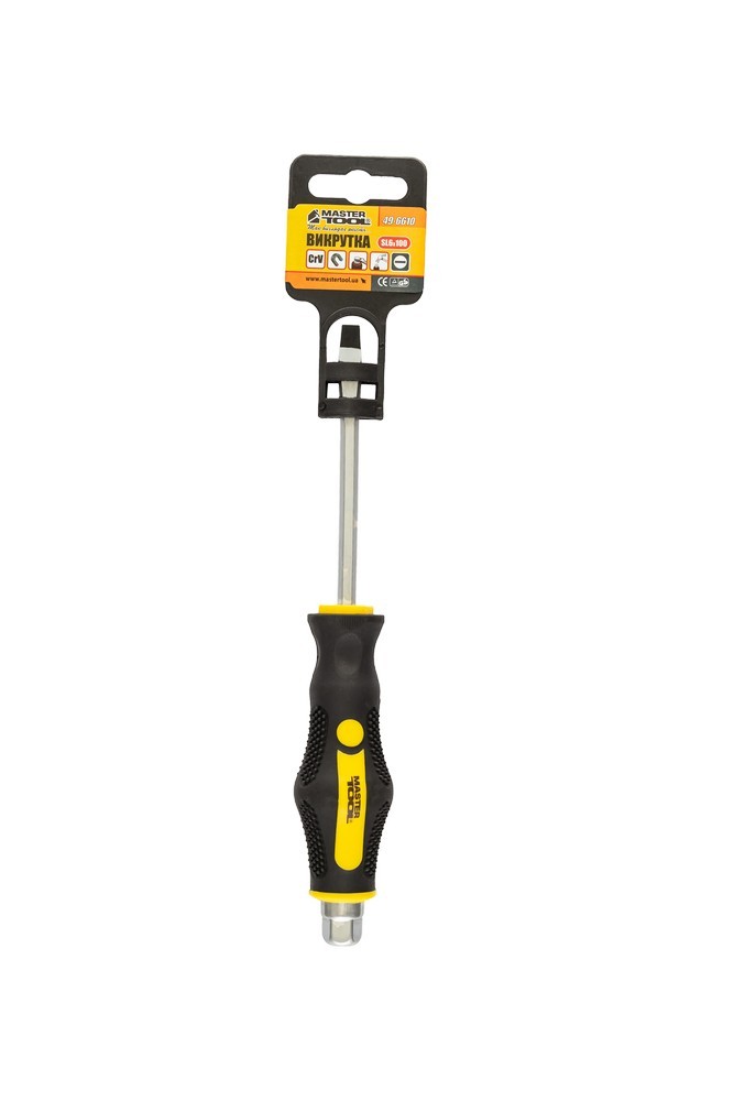 Викрутка ударна шліцева магнітна MASTERTOOL EXTERNAL HEX SL6х100 мм ручка з TPR покриттям 49-6610 view 7