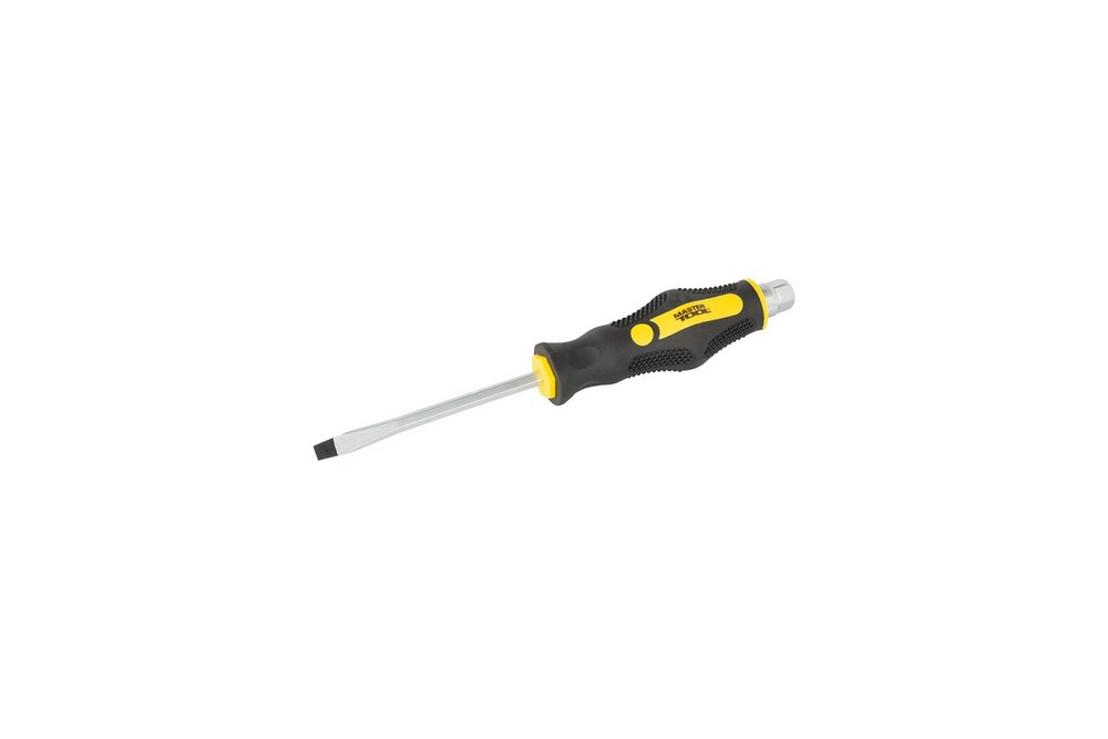 Викрутка ударна шліцева магнітна MASTERTOOL EXTERNAL HEX SL6х100 мм ручка з TPR покриттям 49-6610 view 1