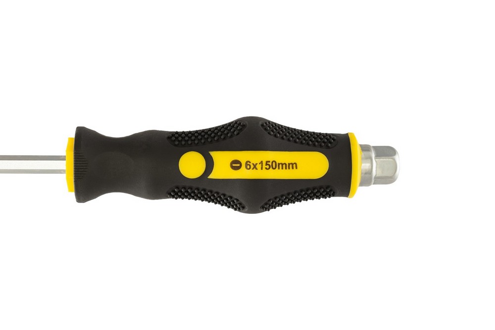 Викрутка ударна шліцева магнітна MASTERTOOL EXTERNAL HEX SL6х150 мм ручка з TPR покриттям 49-6615 view 5