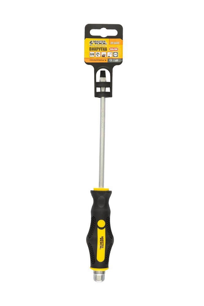 Викрутка ударна шліцева магнітна MASTERTOOL EXTERNAL HEX SL6х150 мм ручка з TPR покриттям 49-6615 view 7