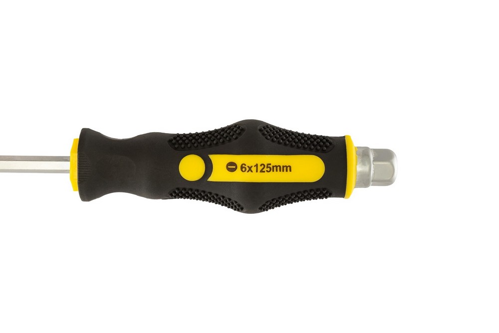 Викрутка ударна шліцева магнітна MASTERTOOL EXTERNAL HEX SL6х125 мм ручка з TPR покриттям 49-6612 view 5