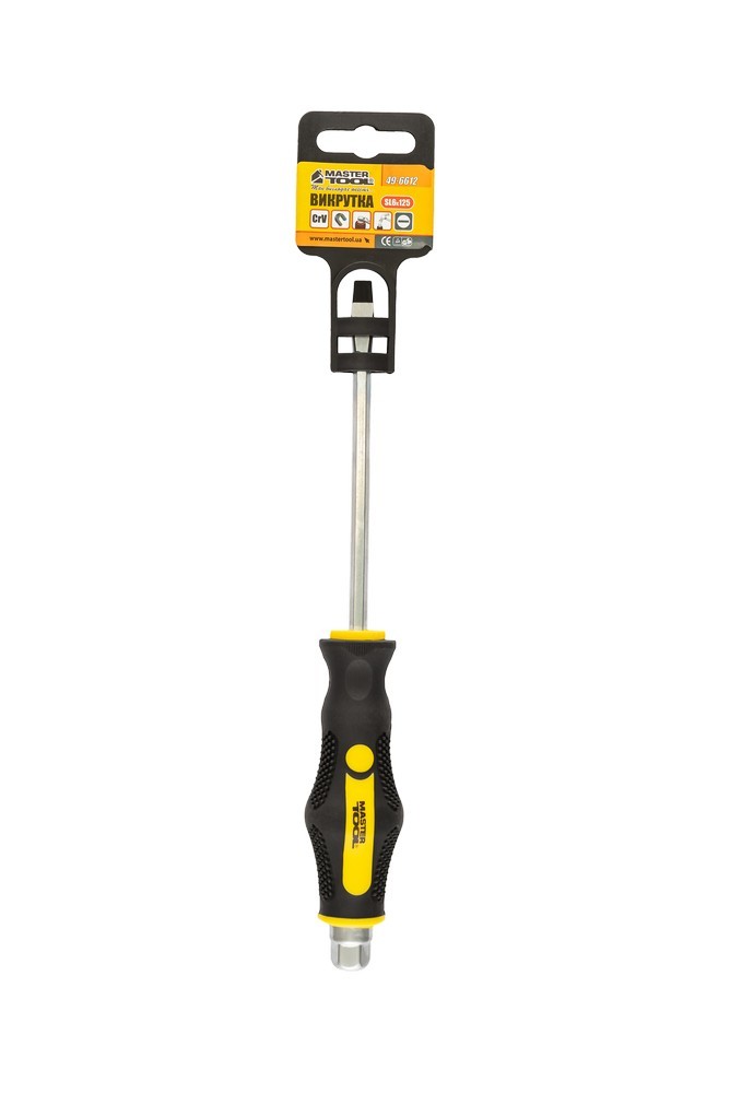 Викрутка ударна шліцева магнітна MASTERTOOL EXTERNAL HEX SL6х125 мм ручка з TPR покриттям 49-6612 view 7