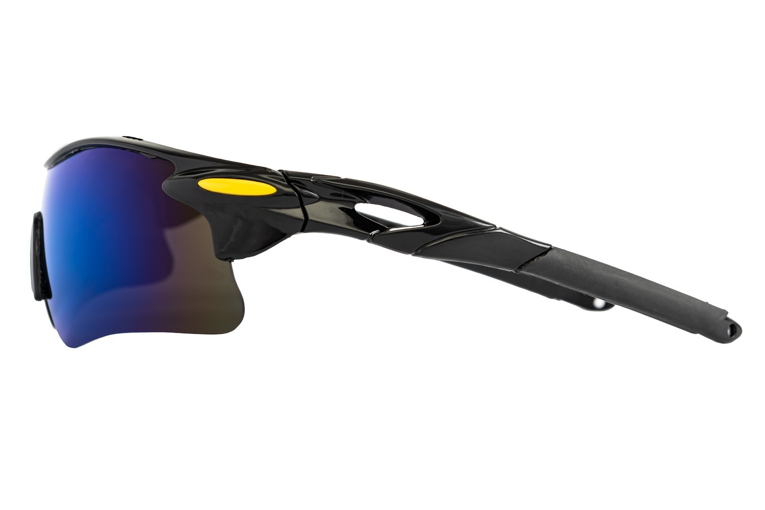Окуляри відкриті MASTERTOOL SPORTLINE BLUE MIRROR панорамна лінза напівоправа протиковзкі дужки 82-0011 view 2
