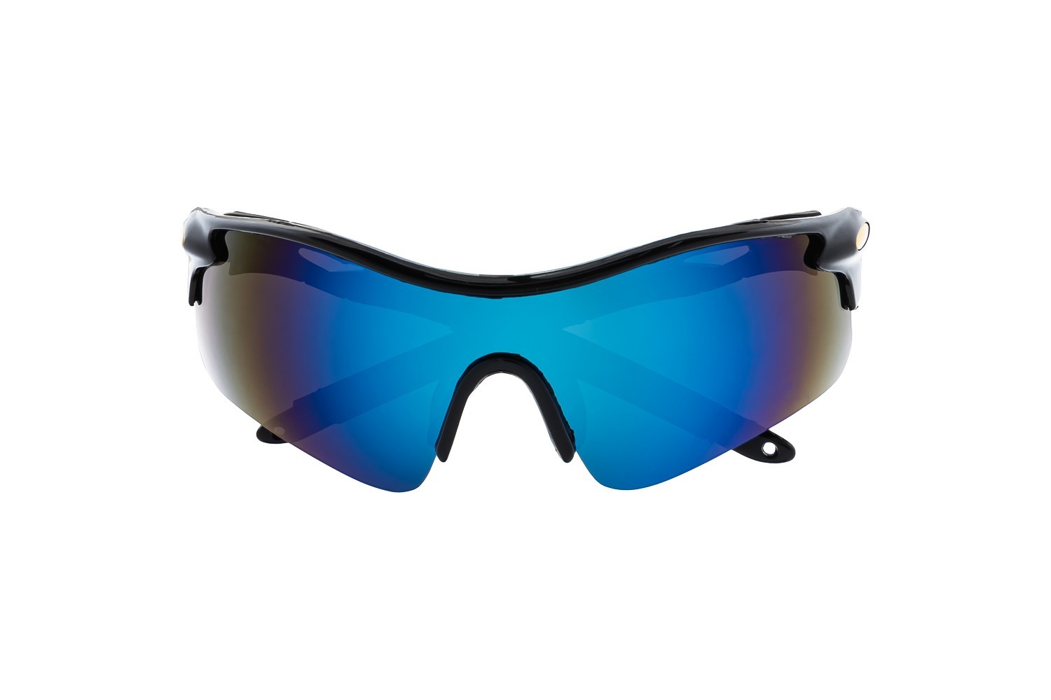 Окуляри відкриті MASTERTOOL SPORTLINE BLUE MIRROR панорамна лінза напівоправа протиковзкі дужки 82-0011 view 4