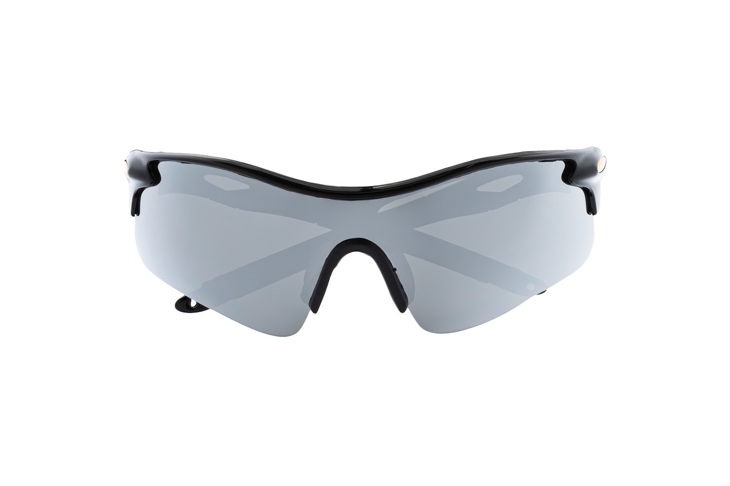 Окуляри відкриті MASTERTOOL SPORTLINE SILVER MIRROR панорамна лінза напівоправа протиковзкі дужки 82-0013 view 4