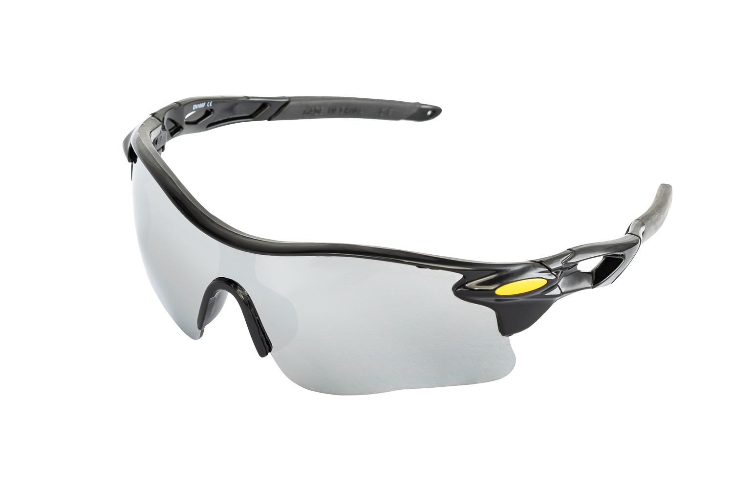 Окуляри відкриті MASTERTOOL SPORTLINE SILVER MIRROR панорамна лінза напівоправа протиковзкі дужки 82-0013 view 1