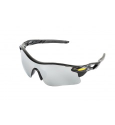 Окуляри відкриті MASTERTOOL SPORTLINE SILVER MIRROR панорамна лінза, напівоправа, протиковзні дужки 82-0013