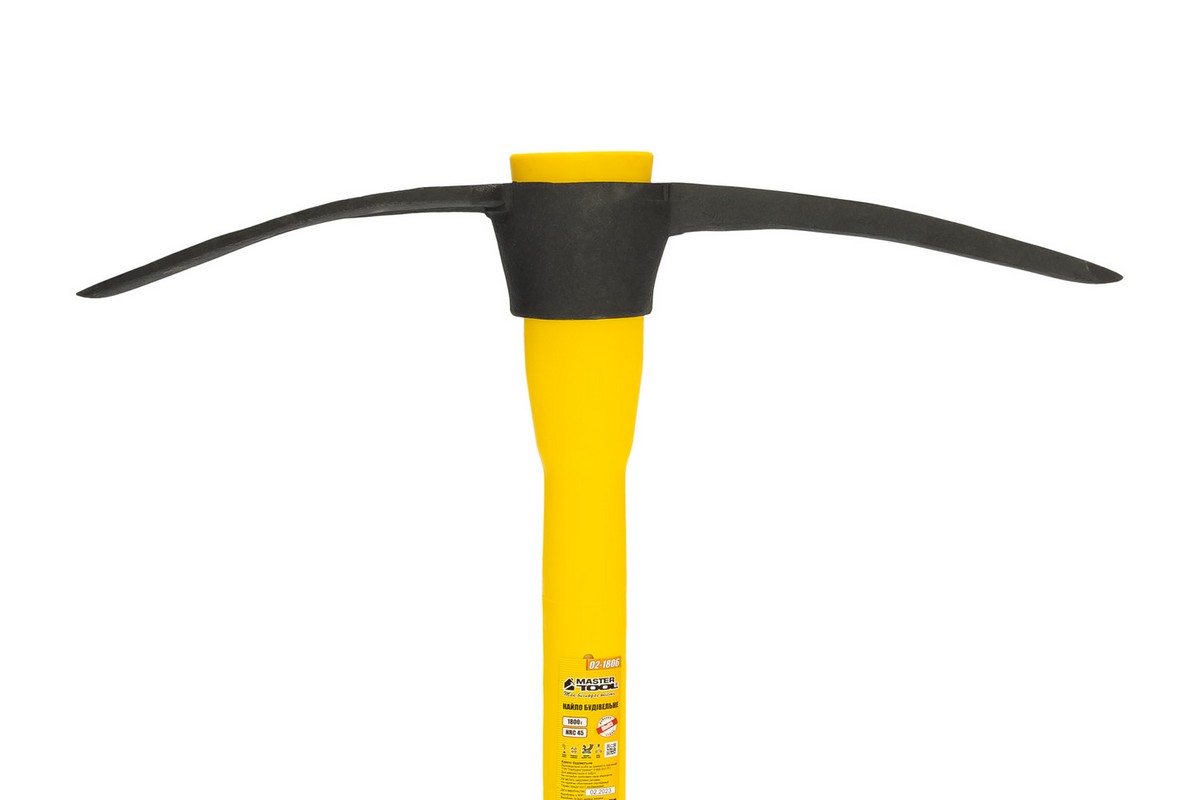 Кайло будівельне MASTERTOOL 1800 г рукоятка фібергласова HRC 45 02-1806 view 5