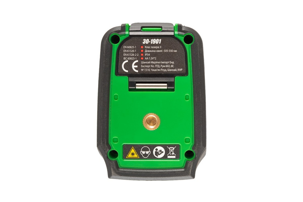 Рівень лазерний MASTERTOOL 30 м ±0.3 мм/м H110°/V110° ±4° GREEN/510 нм клас II IP54 ААх2 сумка 30-1901 view 5