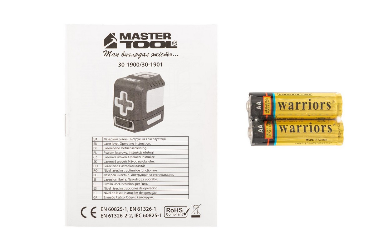 Рівень лазерний MASTERTOOL 30 м ±0.3 мм/м H110°/V110° ±4° GREEN/510 нм клас II IP54 ААх2 сумка 30-1901 view 8