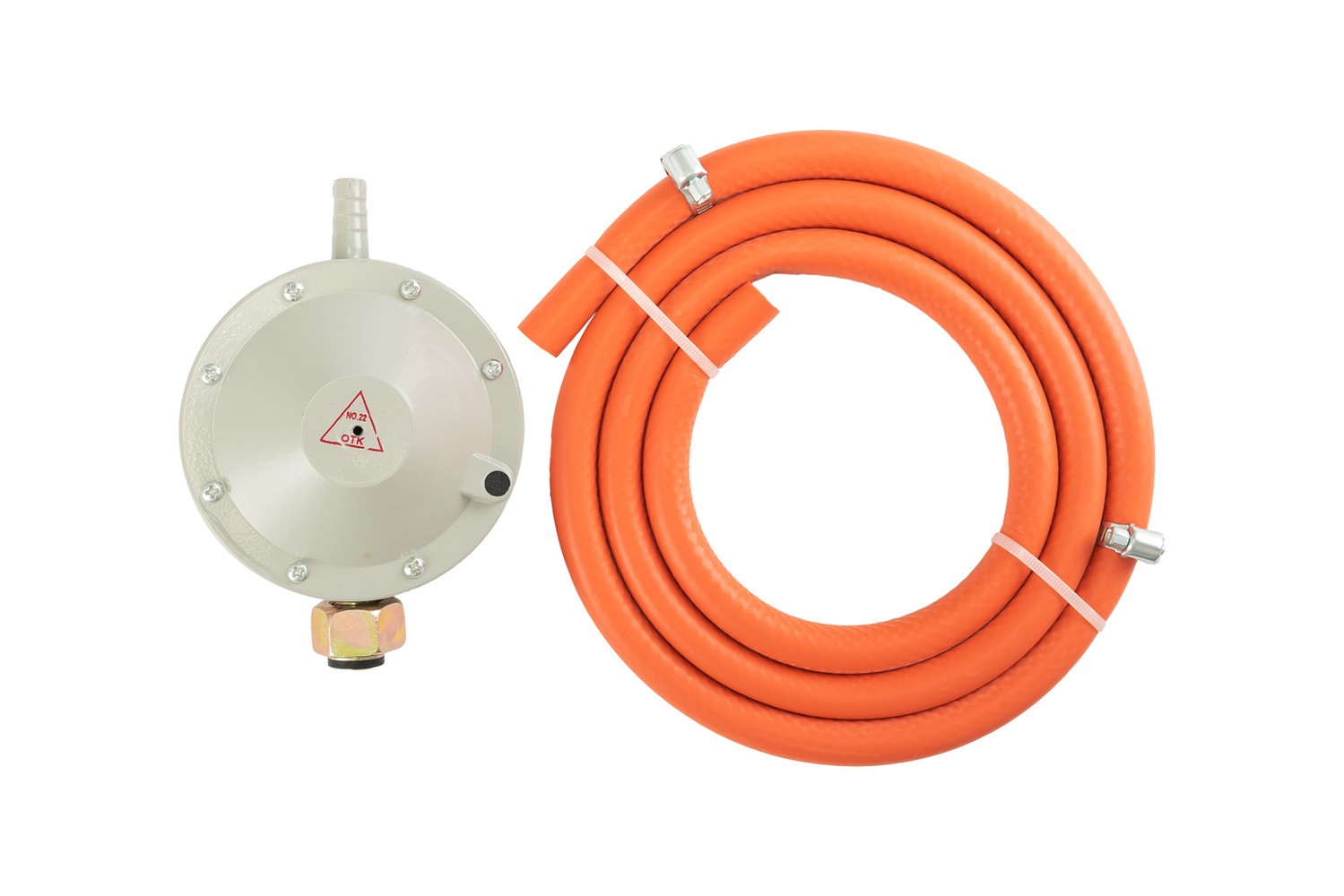 Редуктор тиску для газового балону MASTERTOOL з PVC шлангом Ø 16 мм 1.5 м 480 г/год 16/2 Bar G30/G31 I3В/P(50) 44-5112 view 2
