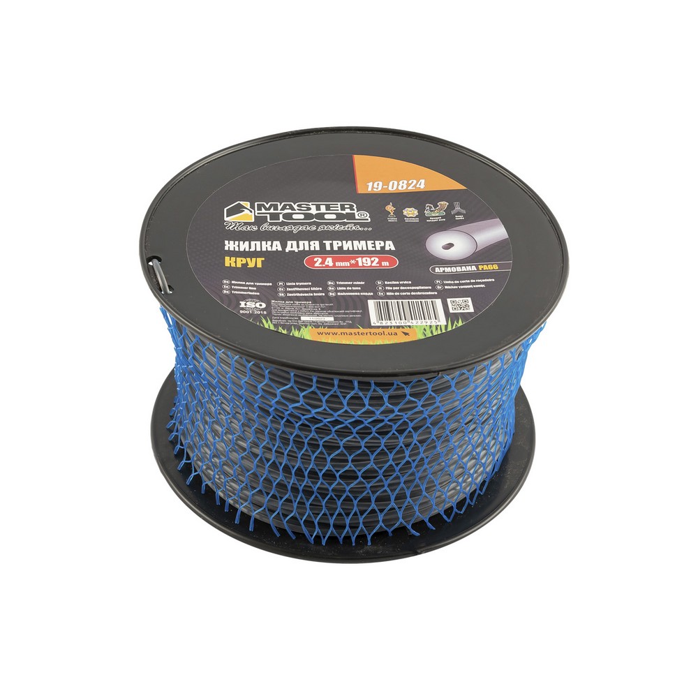 Жилка для тримера MASTERTOOL ROUND REINFORCED 2.4 мм × 192 м 19-0824 view 1
