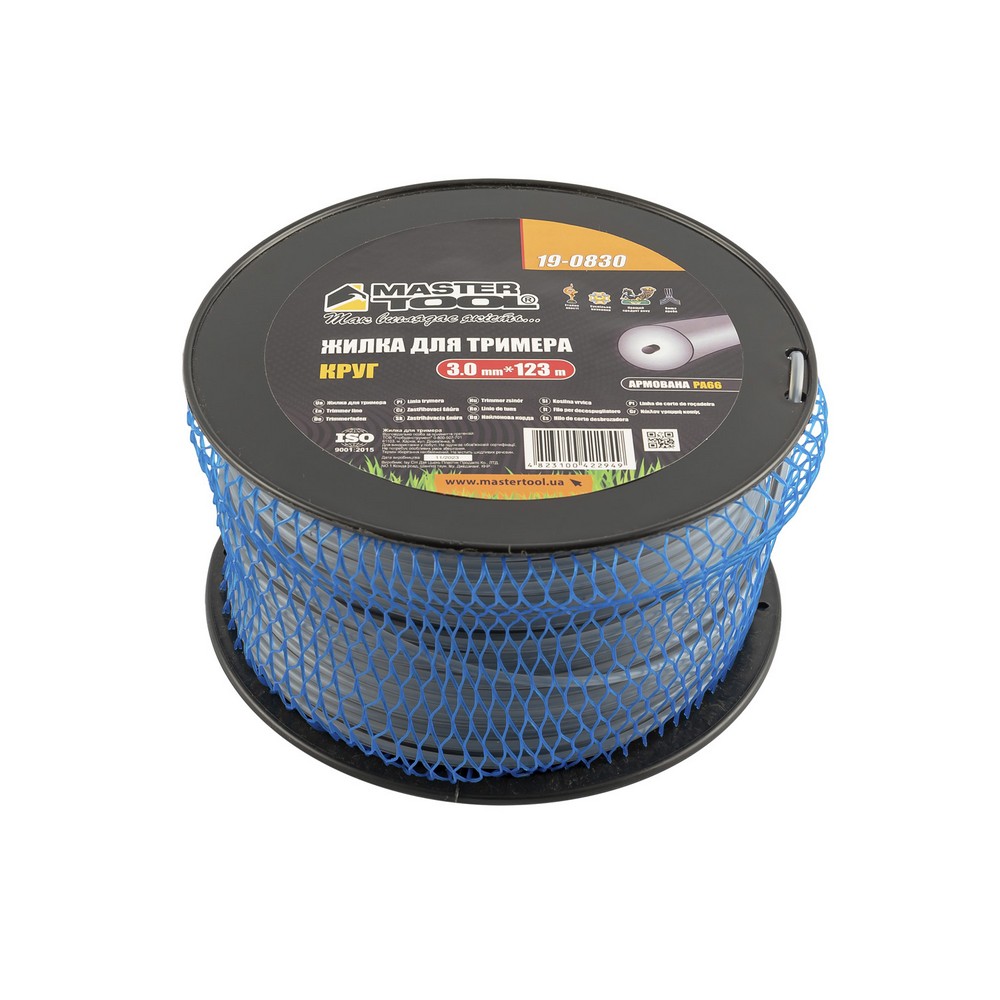 Жилка для тримера MASTERTOOL ROUND REINFORCED 3.0 мм × 123 м 19-0830 view 1