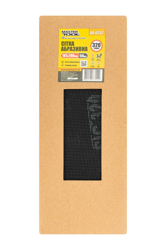 Сітка абразивна 107 × 280 мм P320, 50 шт MASTERTOOL 08-0232PC view 3