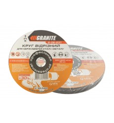 Диск абразивний відрізний по металу та нержавіючій сталі GRANITE PROFI +30 230 x 2,0 x 22,2 мм 10 шт 8-06-231PC