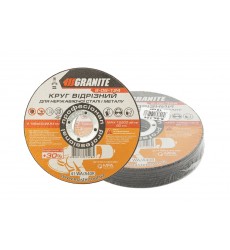 Диск абразивний відрізний по металу та нержавіючій сталі GRANITE PROFI +30 125 x 2,0 x 22,2 мм 10 шт 8-06-124PC
