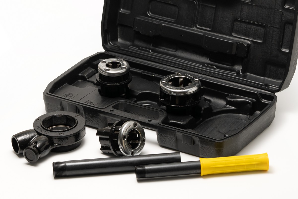 Клуп трубний для нарізання різьби MASTERTOOL BSPT ½"/¾"/1" набір 3 шт 14-1402 view 2