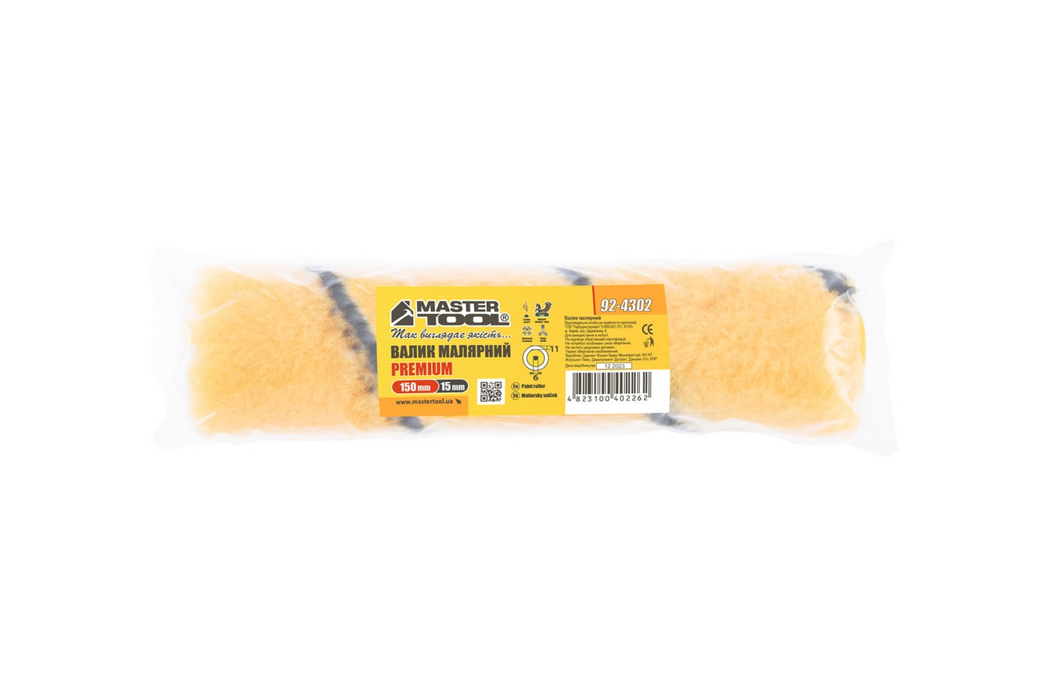 Валик малярський MASTERTOOL Premium 15/150/11 мм Ø 6 мм 92-4302_Р view 3