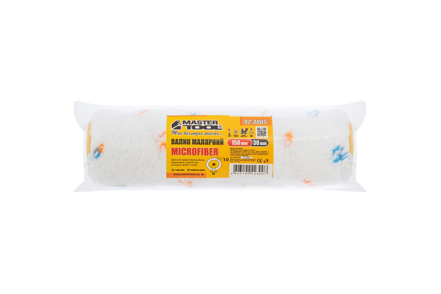 Валик малярський MASTERTOOL Microfiber 30/150/10 мм Ø 6 мм 92-4005 view 3