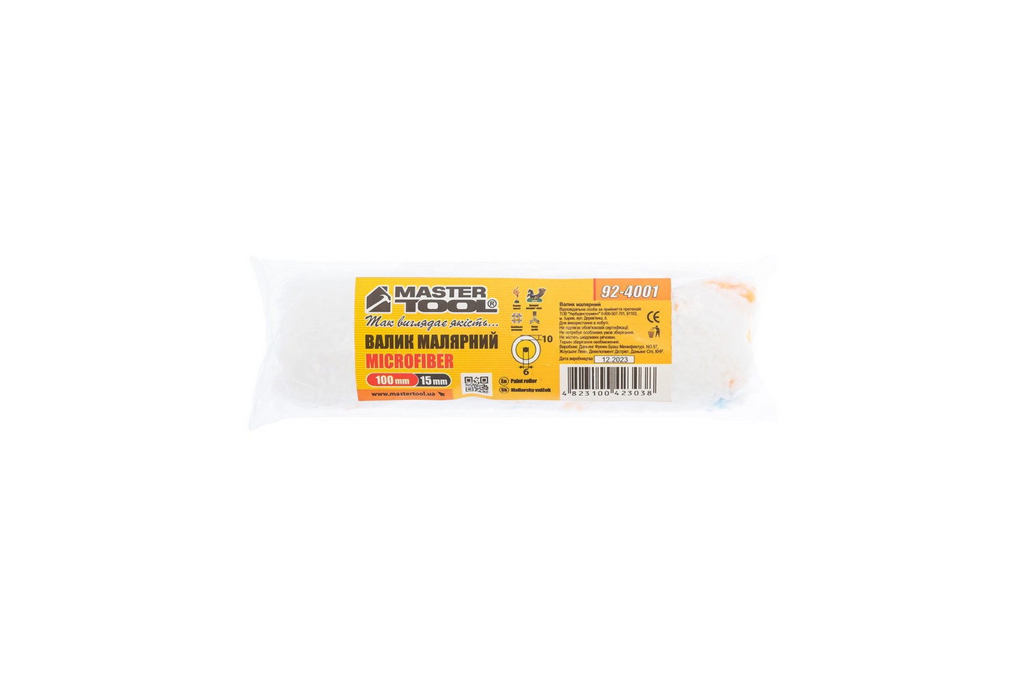 Валик малярський MASTERTOOL Microfiber 15/100/10 мм Ø 6 мм 92-4001 view 3
