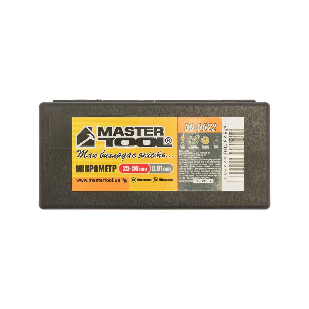 Мікрометр MASTERTOOL 25-50 мм точність 0.01 мм 30-0622 view 6