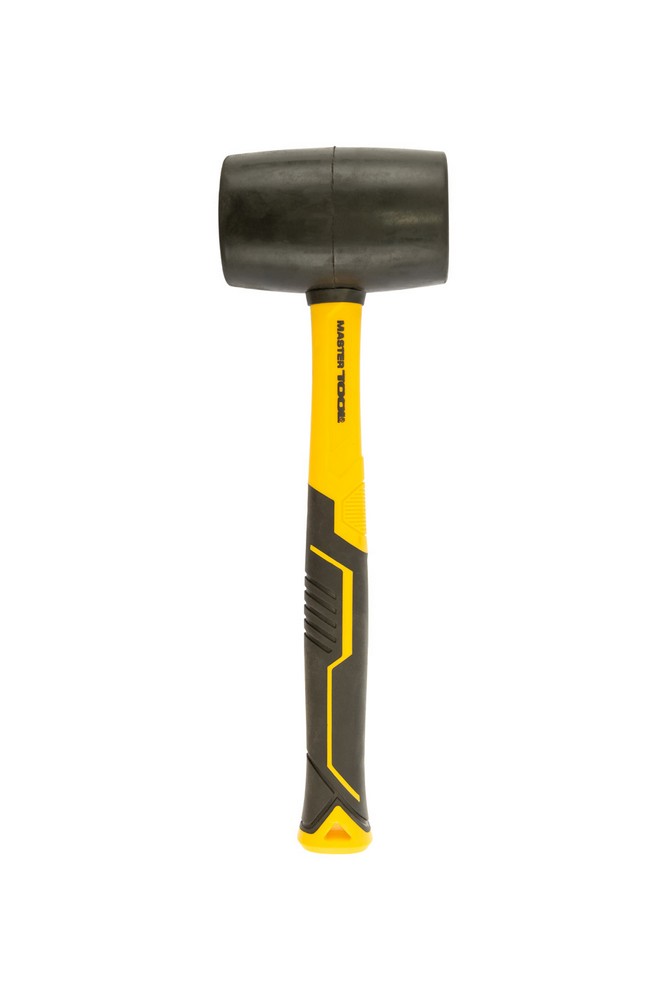 Киянка гумова MASTERTOOL 57 мм 450 г фібергласова ручка чорна 02-2302 view 2