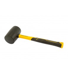 Киянка гумова MASTERTOOL Ø66 мм, 680 г, фібергласова рукоятка чорна 02-2303