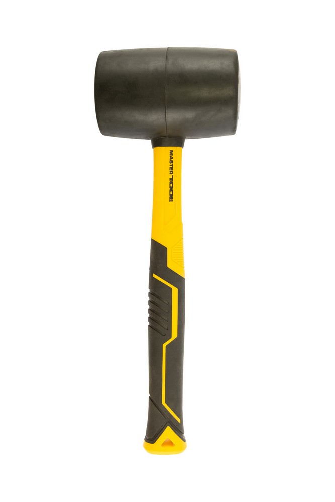 Киянка гумова MASTERTOOL 72 мм 900 г фібергласова ручка чорна 02-2304 view 2