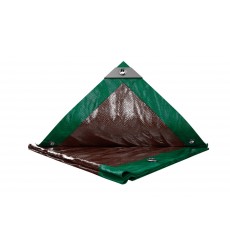 Тент універсальний MASTERTOOL TARPAULIN 4 × 5 м двосторонній 130 г/м² Green/Brown 89-4405