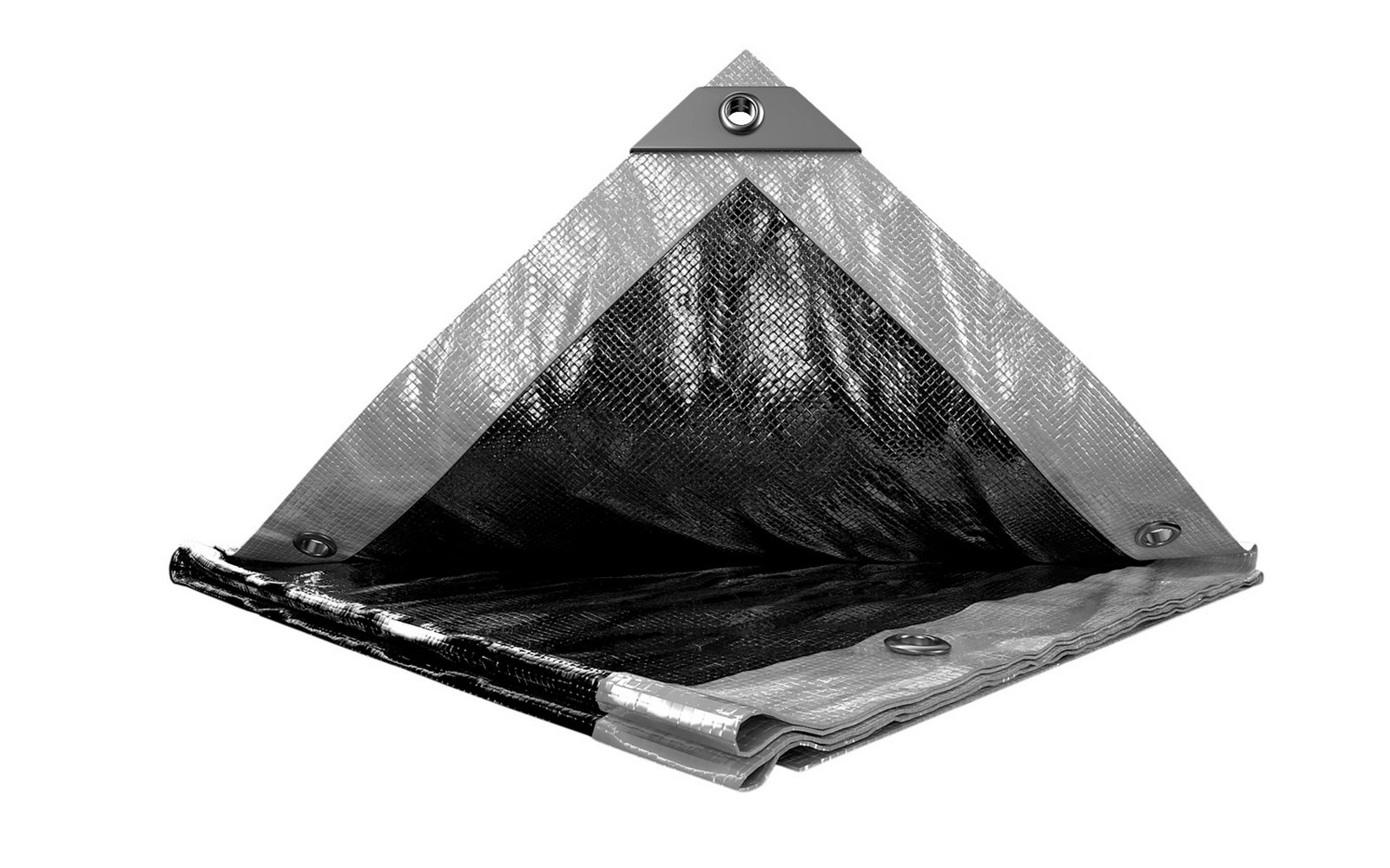 Тент універсальний MASTERTOOL TARPAULIN 4 × 6 м двосторонній 200 г/м² Silver/Black 89-5406 view 1