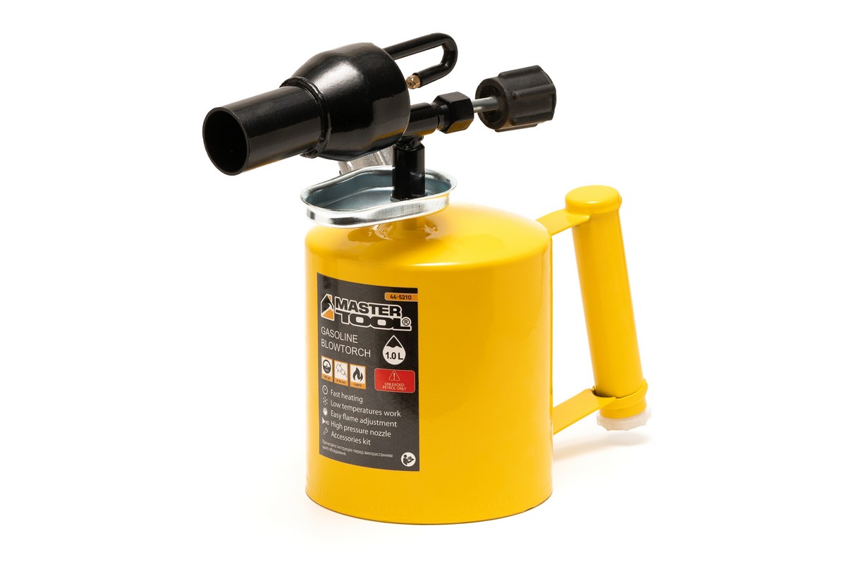 Лампа паяльна бензинова MASTERTOOL 1.0 л 1100°С 32 мм 1200 г/год 0.25 МПа 44-5210 view 1