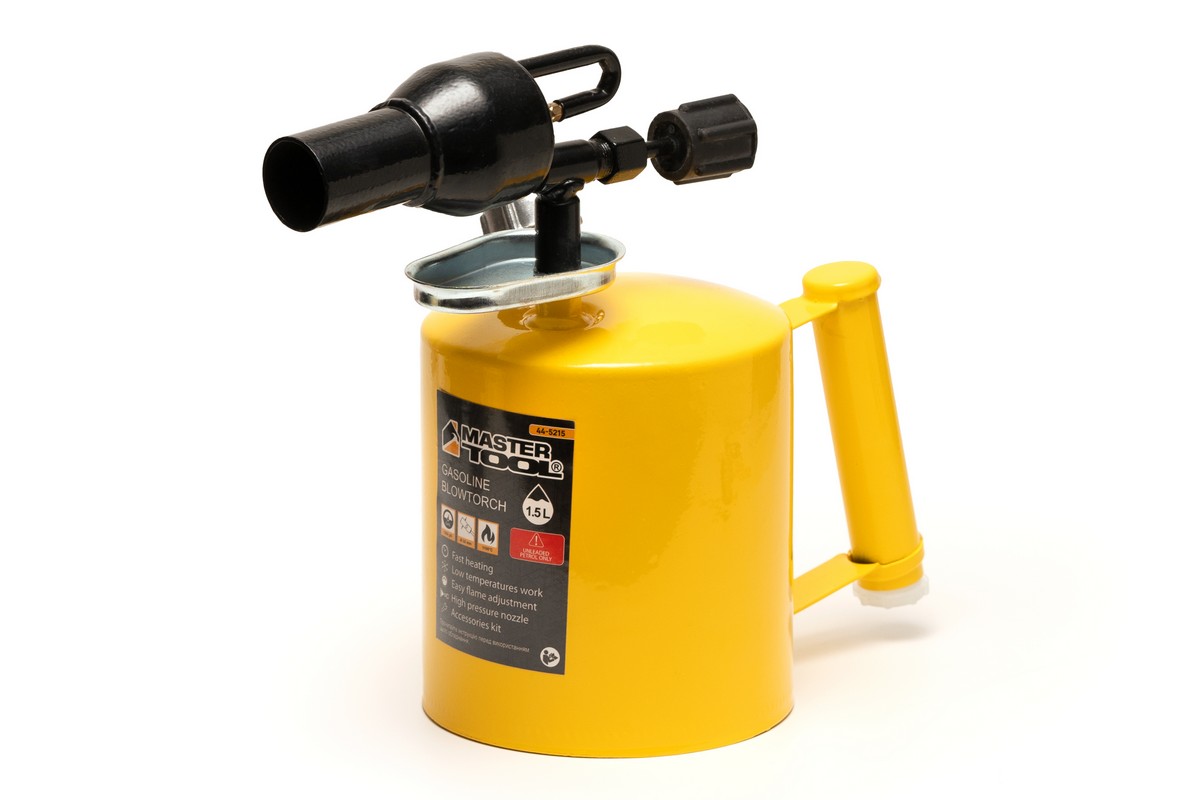 Лампа паяльна бензинова MASTERTOOL 1.5 л 1100°С 32 мм 1200 г/год 0.25 МПа 44-5215 view 1
