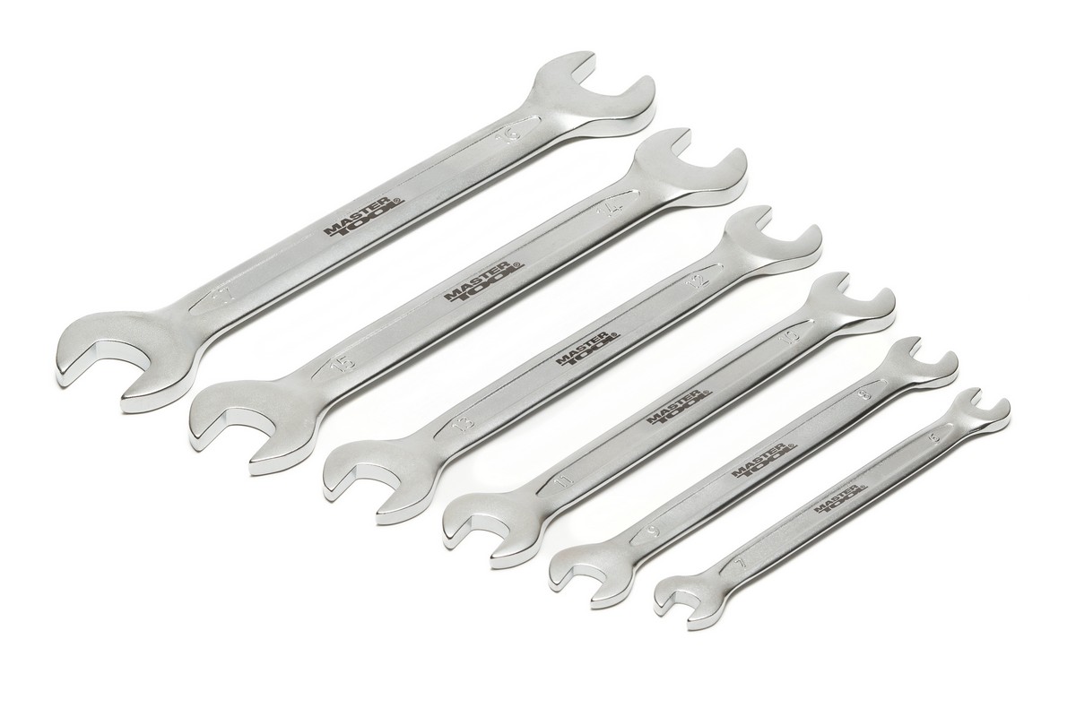 Ключі ріжкові MASTERTOOL набір 6 шт (6-17 мм) 31CrV3 COLD FORGED DIN3110 70-1106 view 2