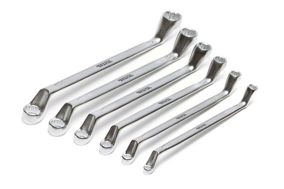 Ключі накидні MASTERTOOL набір 6 шт (6-17 мм) 31CrV3 COLD FORGED DIN897 72-3206 view 2