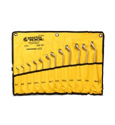 Ключі накидні MASTERTOOL COLD FORGED набір 12 шт (6–25/27/28/30/32 мм) 31CrV3 DIN 897 у чохлі 72-3212