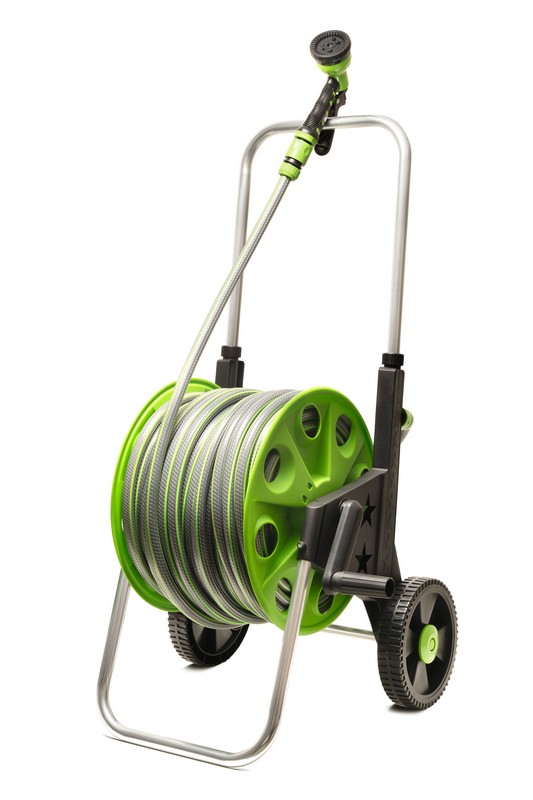 Котушка зі шлангом MASTERTOOL ½" 50 м з телескопічною ручкою на колесах 92-8800 view 2