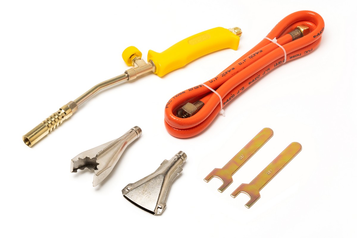 Пальник ручний газоповітряний MASTERTOOL з насадками Ø 17/22/40 мм 400 мм 157 г/год 2200 Вт 1300°C 44-5057 view 1