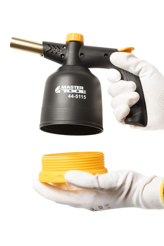 Лампа газова паяльна MASTERTOOL п'єзопідпал/обертання 360° Ø 20.2 мм/1300°С 1.7 кВт 123 г/год 44-5115 view 4