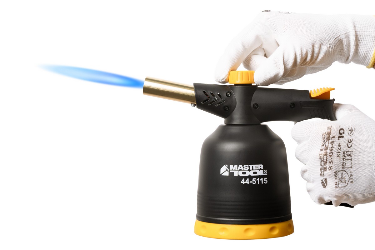 Лампа газова паяльна MASTERTOOL п'єзопідпал/обертання 360° Ø 20.2 мм/1300°С 1.7 кВт 123 г/год 44-5115 view 6