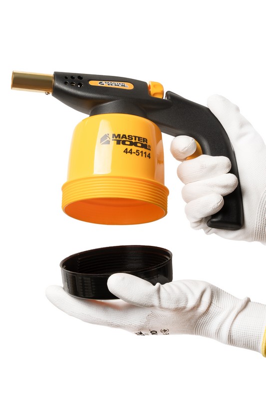 Лампа газова паяльна MASTERTOOL п'єзопідпал Ø 20 мм/1300°С 1.3 кВт 94.6 г/год 44-5114 view 4