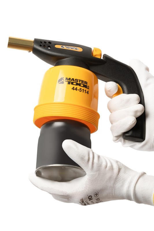 Лампа газова паяльна MASTERTOOL п'єзопідпал Ø 20 мм/1300°С 1.3 кВт 94.6 г/год 44-5114 view 5