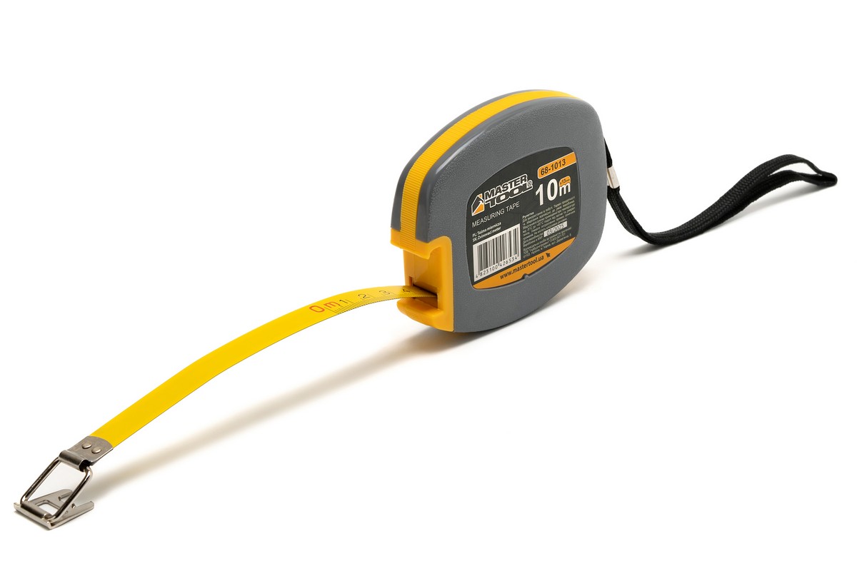 Рулетка MASTERTOOL 10 м×13 мм сталеве полотно ударостійкий корпус 68-1013 view 1