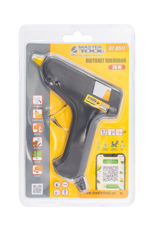 Пістолет клейовий MASTERTOOL Ø 7.2 мм 20 Вт/220 В/50 Гц 5-7 г/хв 42-0511 view 3