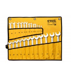 Ключі комбіновані MASTERTOOL COLD FORGED набір 25 шт (6–28/30/32 мм) 31CrV3 DIN 3113 у чохлі 72-1125