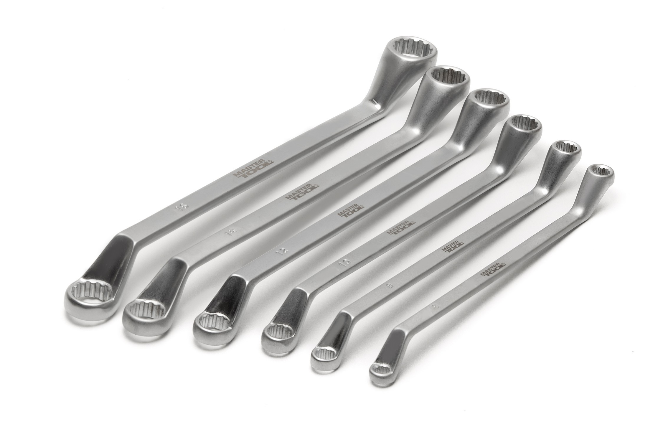 Ключі накидні MASTERTOOL SATIN FINISH набір 6 шт (6–17 мм) CrV DIN 838 72-3106 view 2