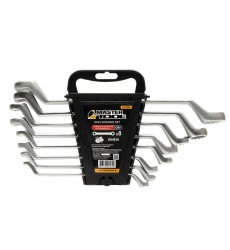 Ключи накидные MASTERTOOL SATIN FINISH набор 8 шт (6–20/22 мм) CrV DIN 838 72-3108